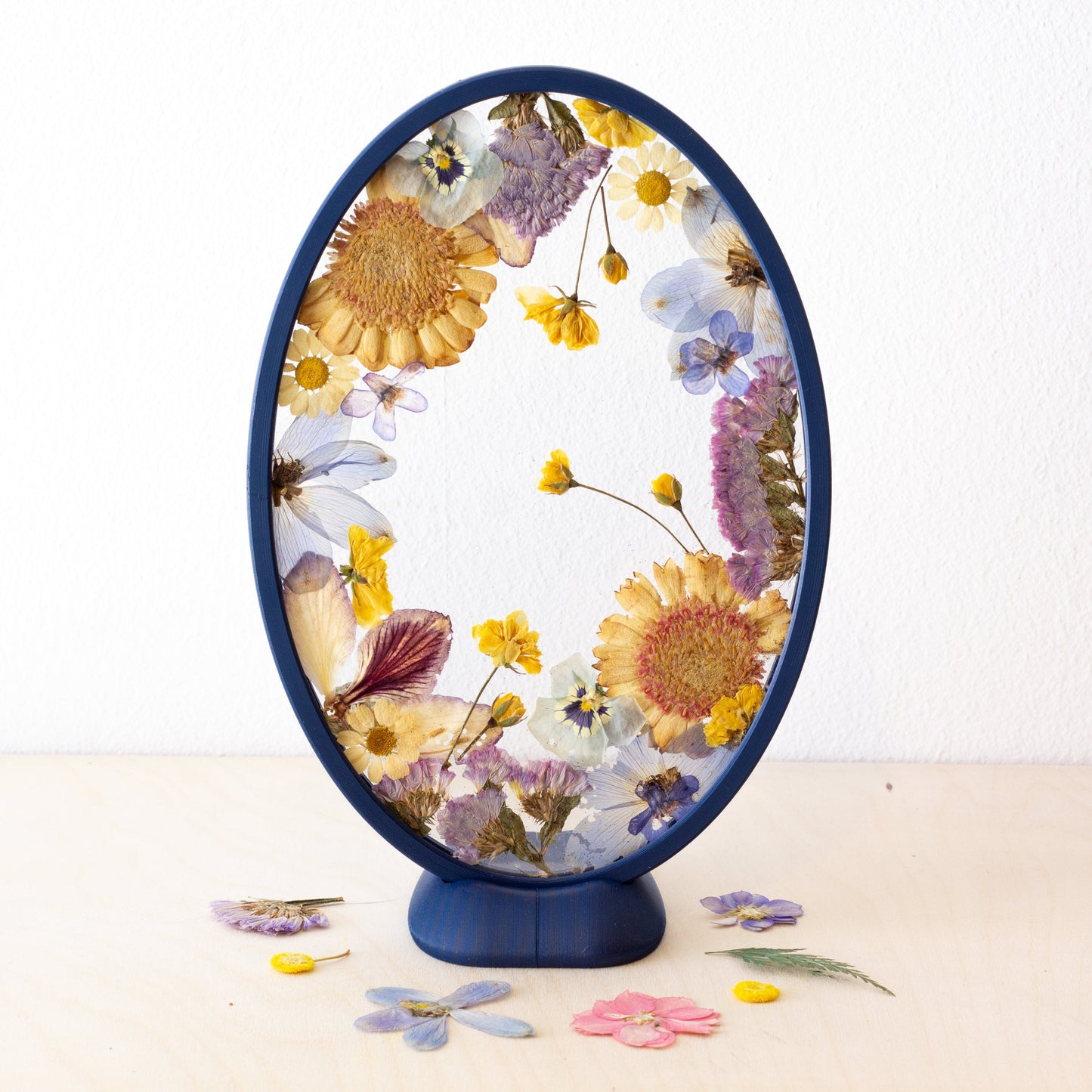 מסגרת אליפסה עם מעמד  - כחול כהה